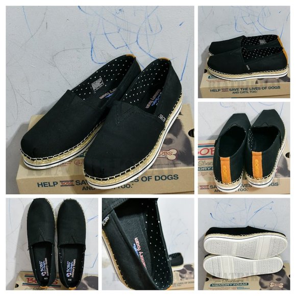 BOBS by SKECHERS Women's Black Breeze Memory Foam‎ Slip-on Shoes - Picture 1 of 7